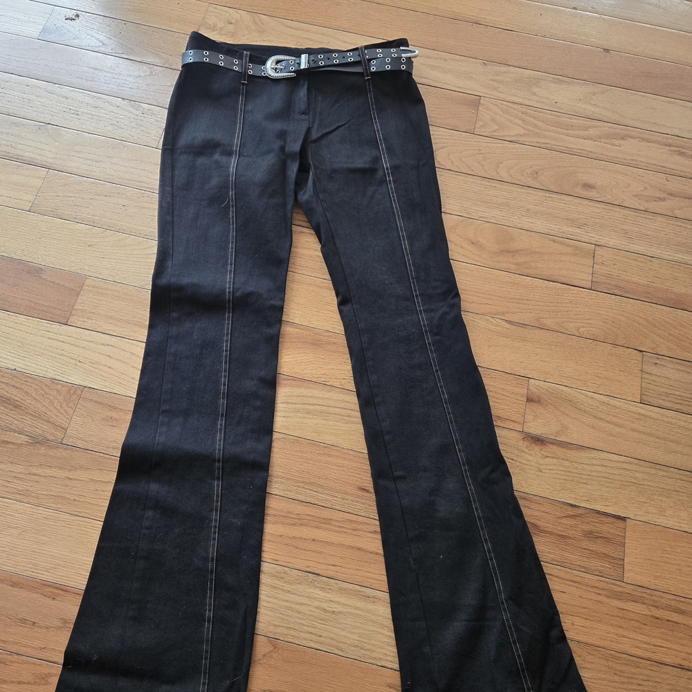 Black Slightly Flared Pants